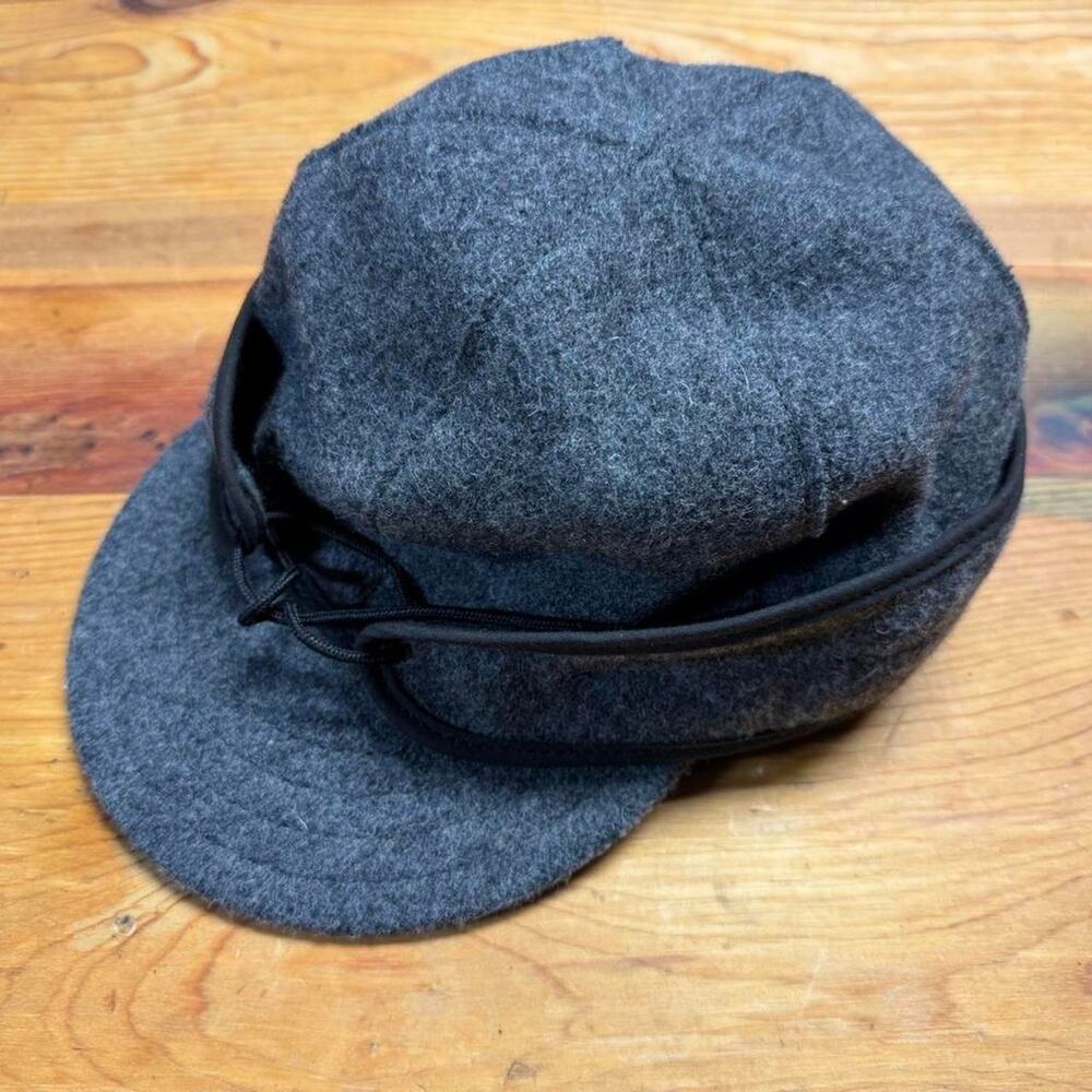 Stormy Kromer grey wool trapper hat cap